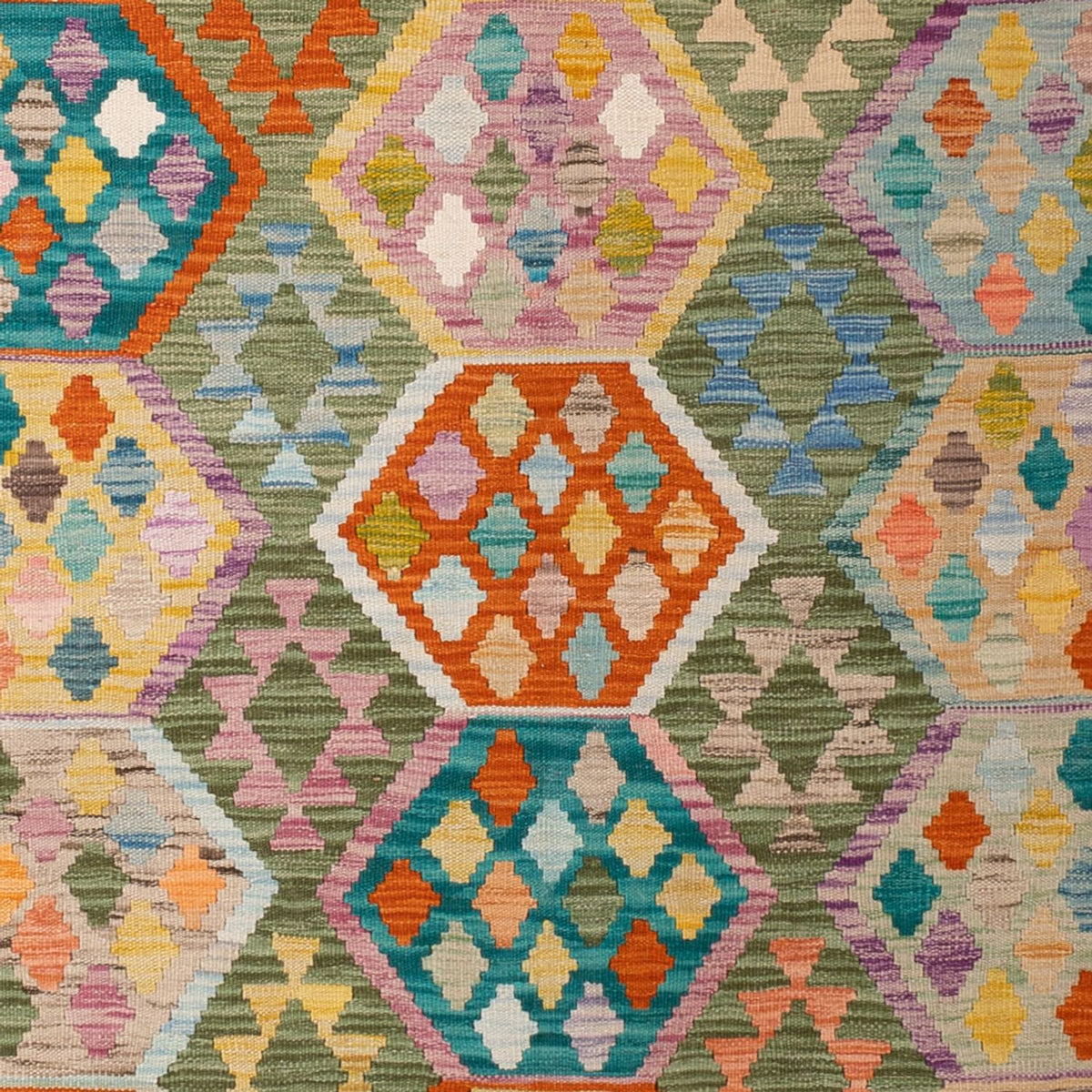 Kelim tapijt - Splash - 299 x 200 cm - veelkleurig