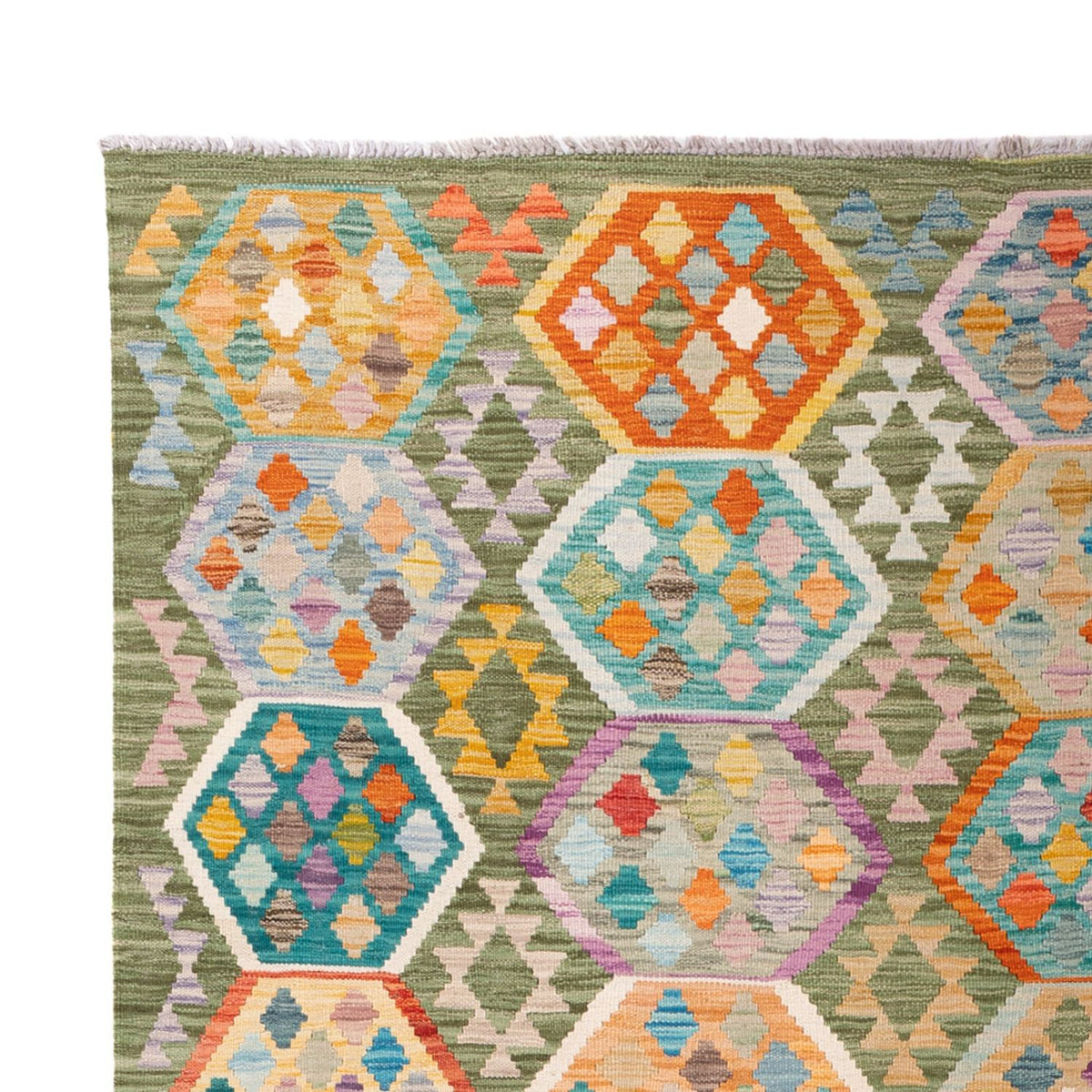 Kelim tapijt - Splash - 299 x 200 cm - veelkleurig