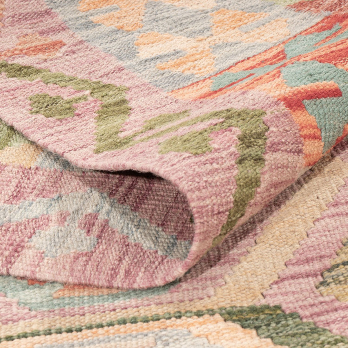Kelim tapijt - Splash - 187 x 127 cm - veelkleurig