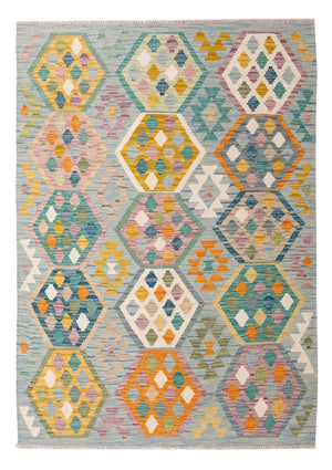 Kelim tapijt - Splash - 177 x 124 cm - veelkleurig