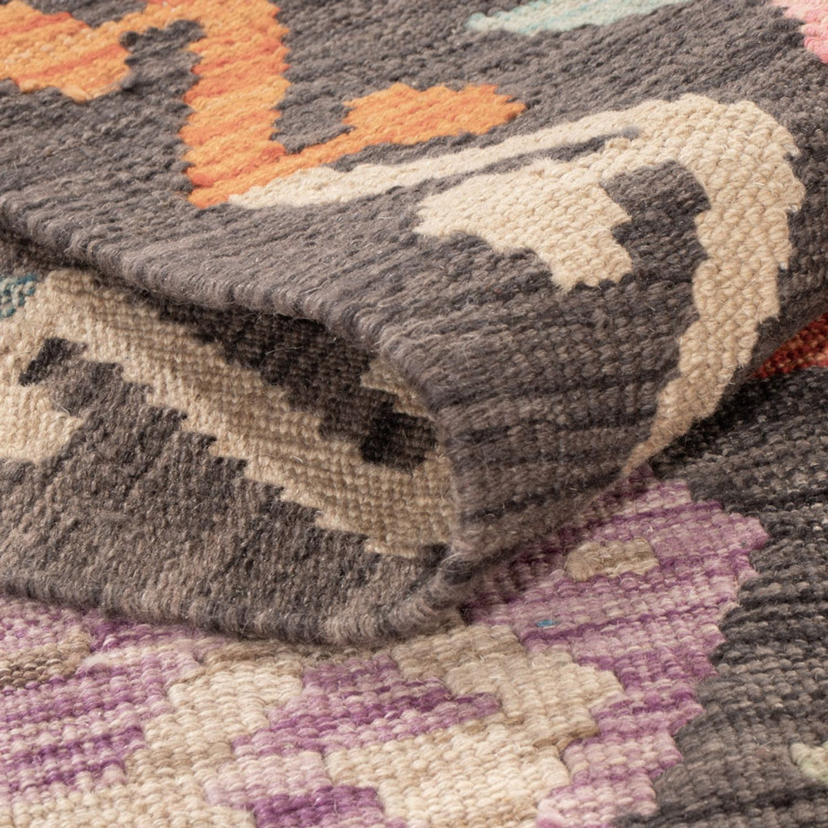 Kelim tapijt - Splash - 180 x 136 cm - veelkleurig