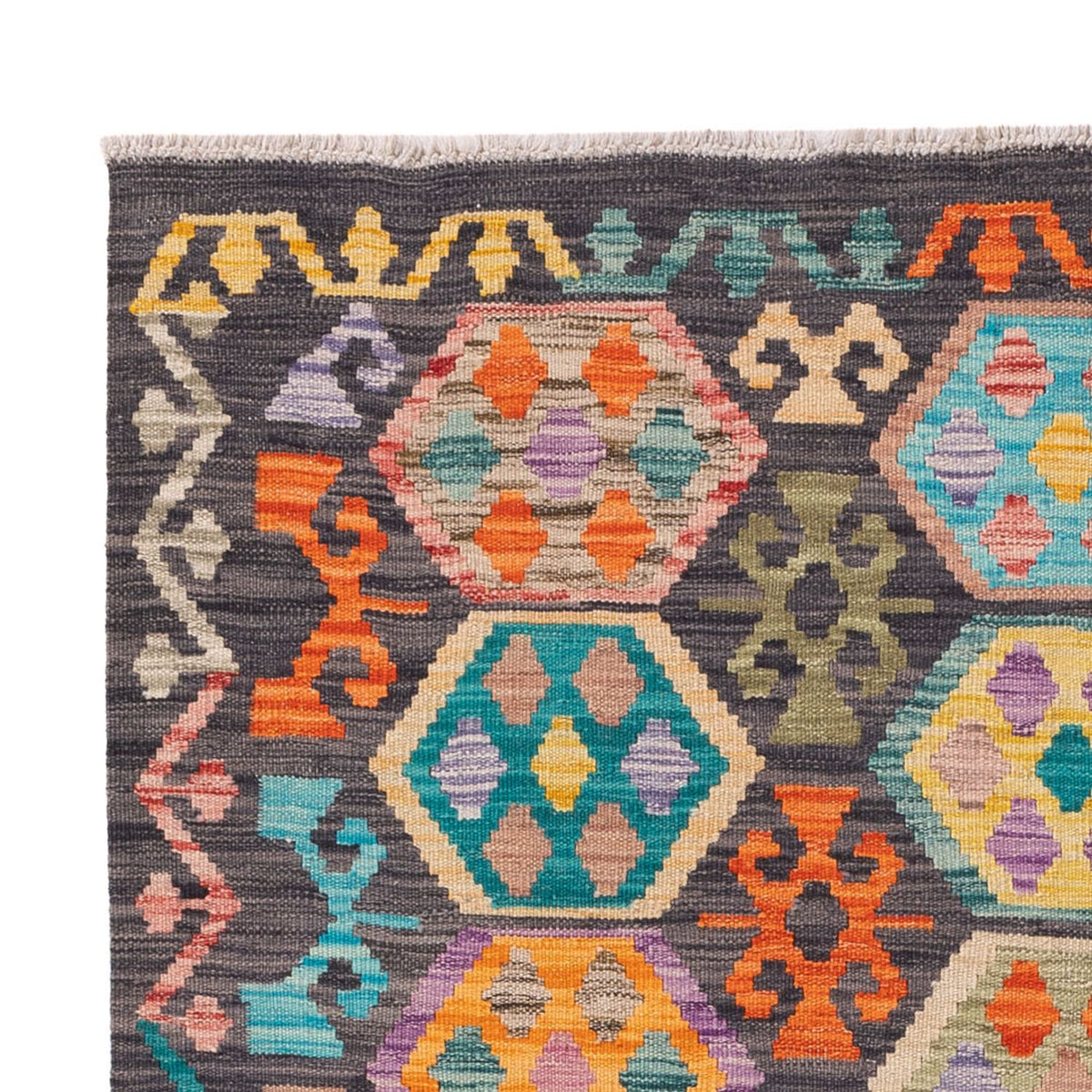 Kelim tapijt - Splash - 180 x 127 cm - veelkleurig