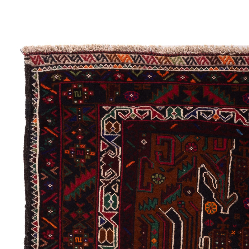 Loper Baluch tapijt - 222 x 103 cm - donkerrood