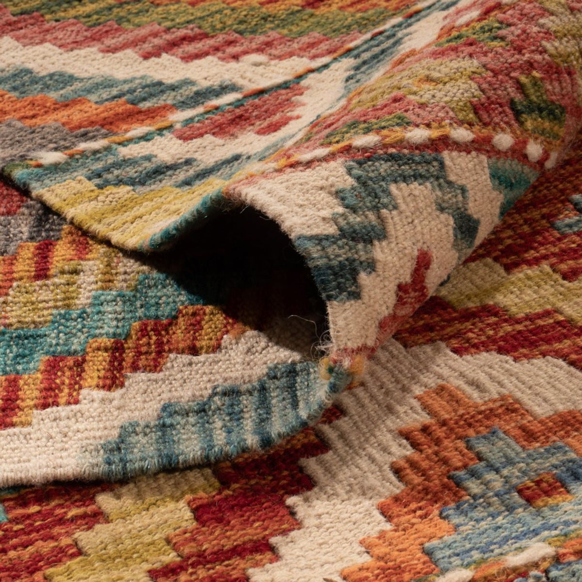 Kelim tapijt - Splash - 304 x 209 cm - veelkleurig