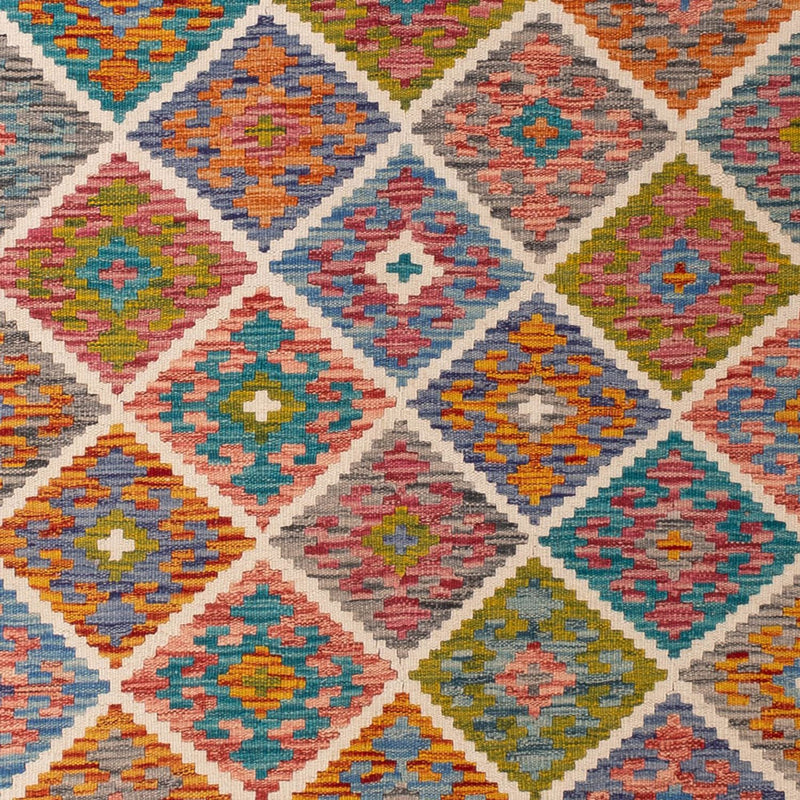 Kelim tapijt - Splash - 290 x 200 cm - veelkleurig
