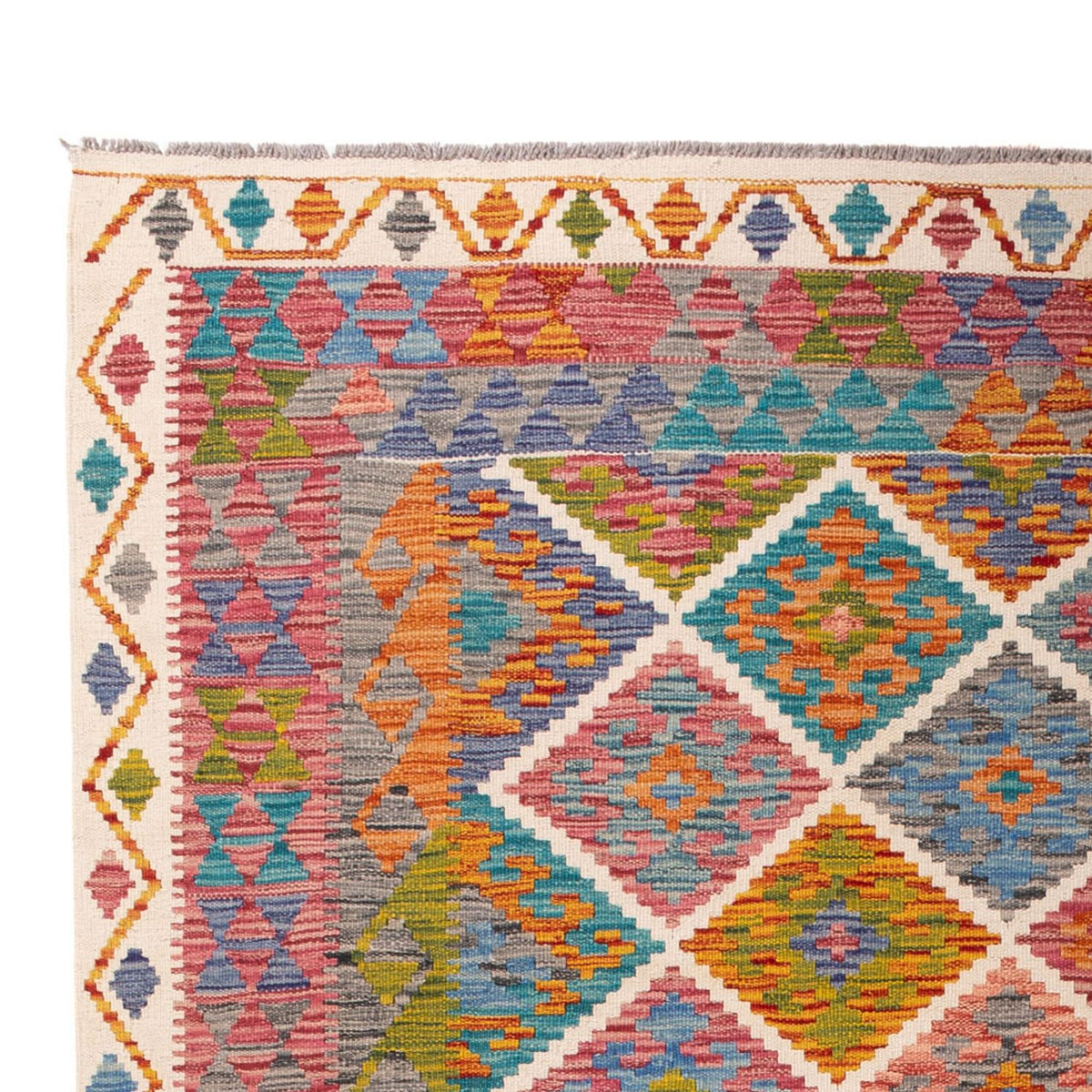 Kelim tapijt - Splash - 290 x 200 cm - veelkleurig