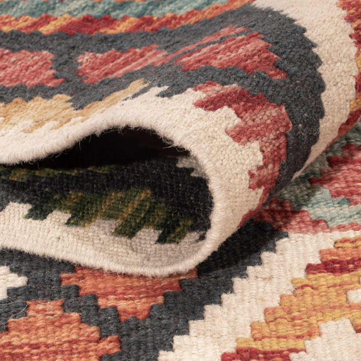 Kelim tapijt - Splash - 176 x 128 cm - veelkleurig