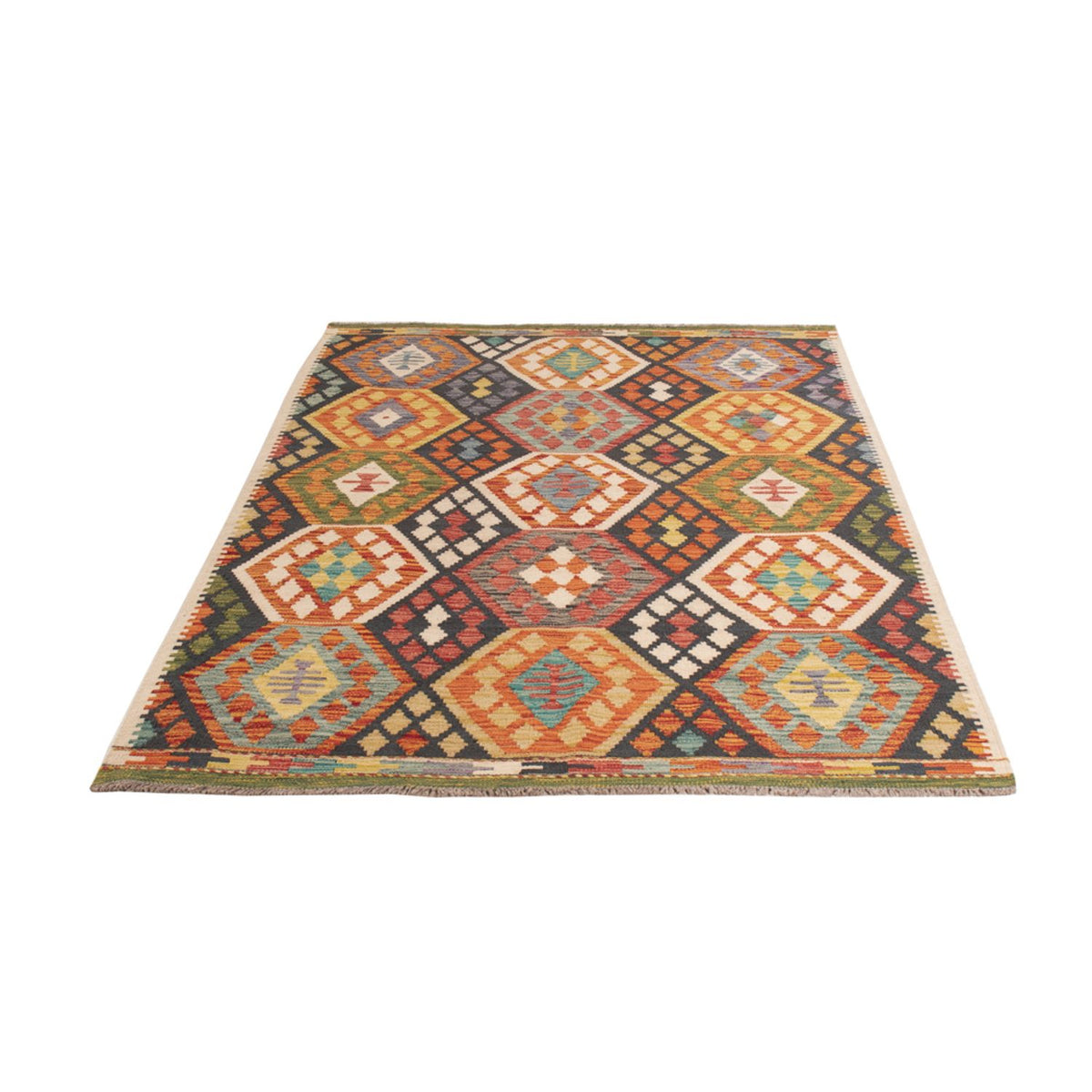 Kelim tapijt - Splash - 176 x 128 cm - veelkleurig