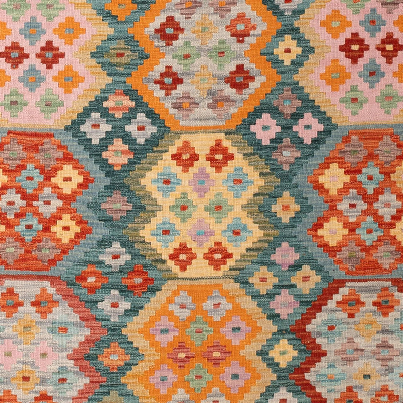 Kelim tapijt - Splash - 294 x 206 cm - veelkleurig