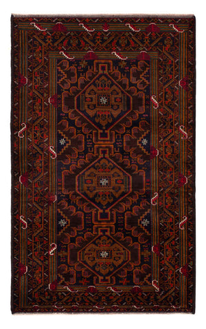 Baluch tapijt - 213 x 128 cm - donkerrood