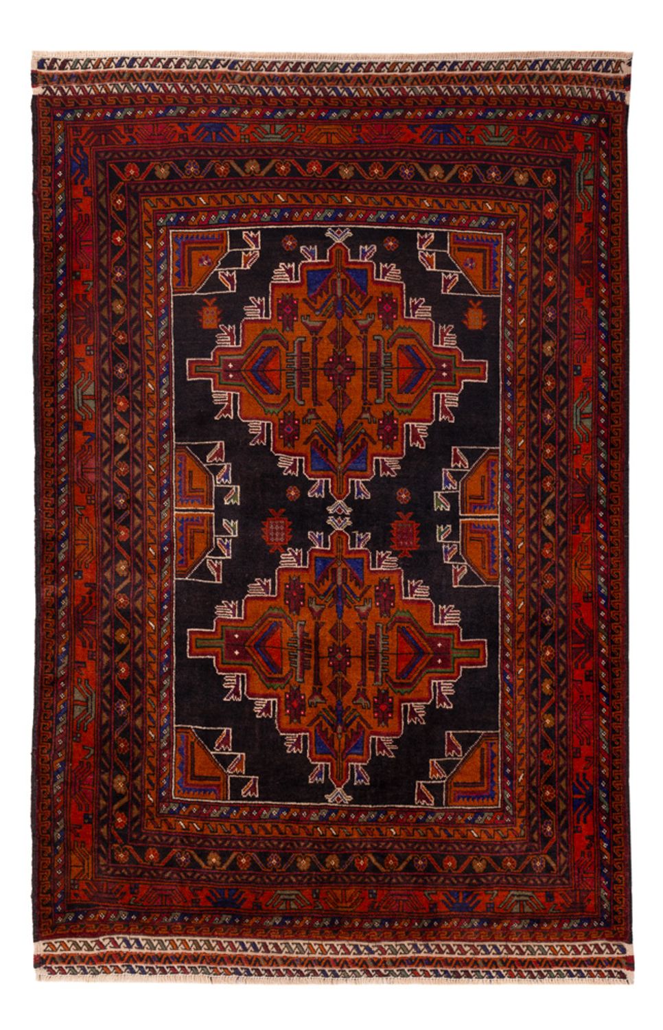Baluch tapijt - 193 x 130 cm - donkerrood