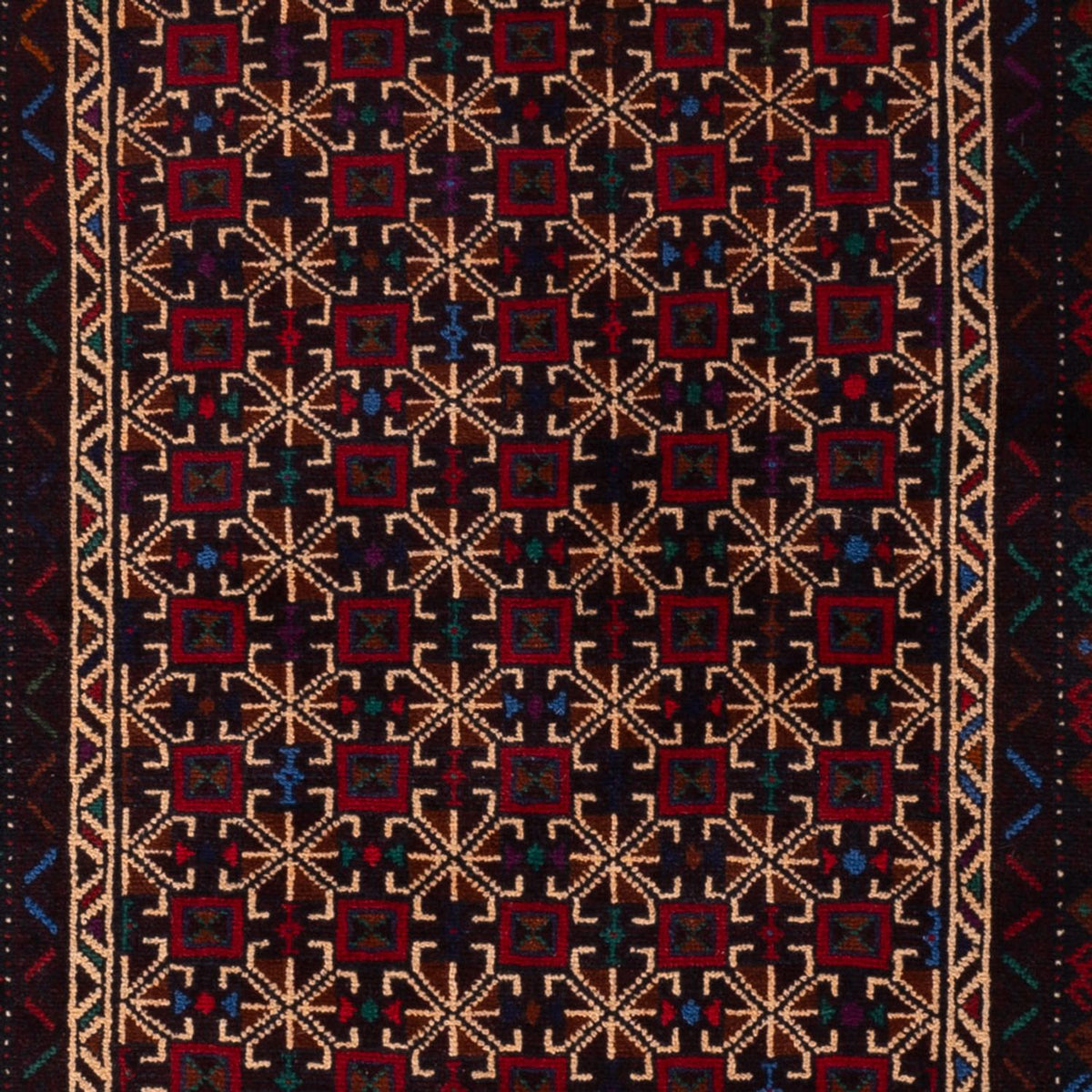 Loper Baluch tapijt - 200 x 114 cm - donkerrood