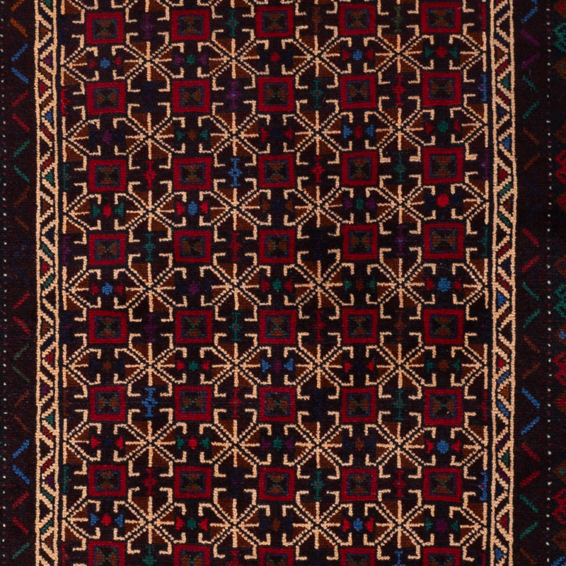 Loper Baluch tapijt - 200 x 114 cm - donkerrood