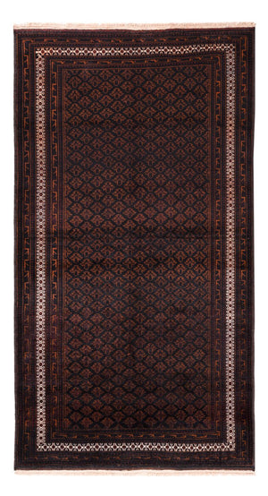 Loper Baluch tapijt - 236 x 122 cm - donkerbruin