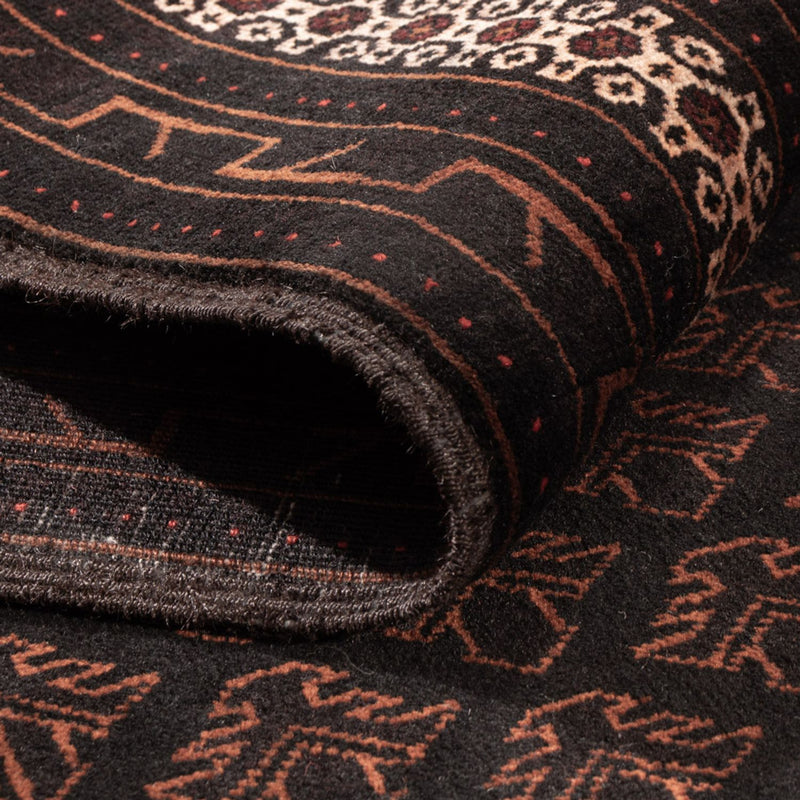 Loper Baluch tapijt - 236 x 122 cm - donkerbruin