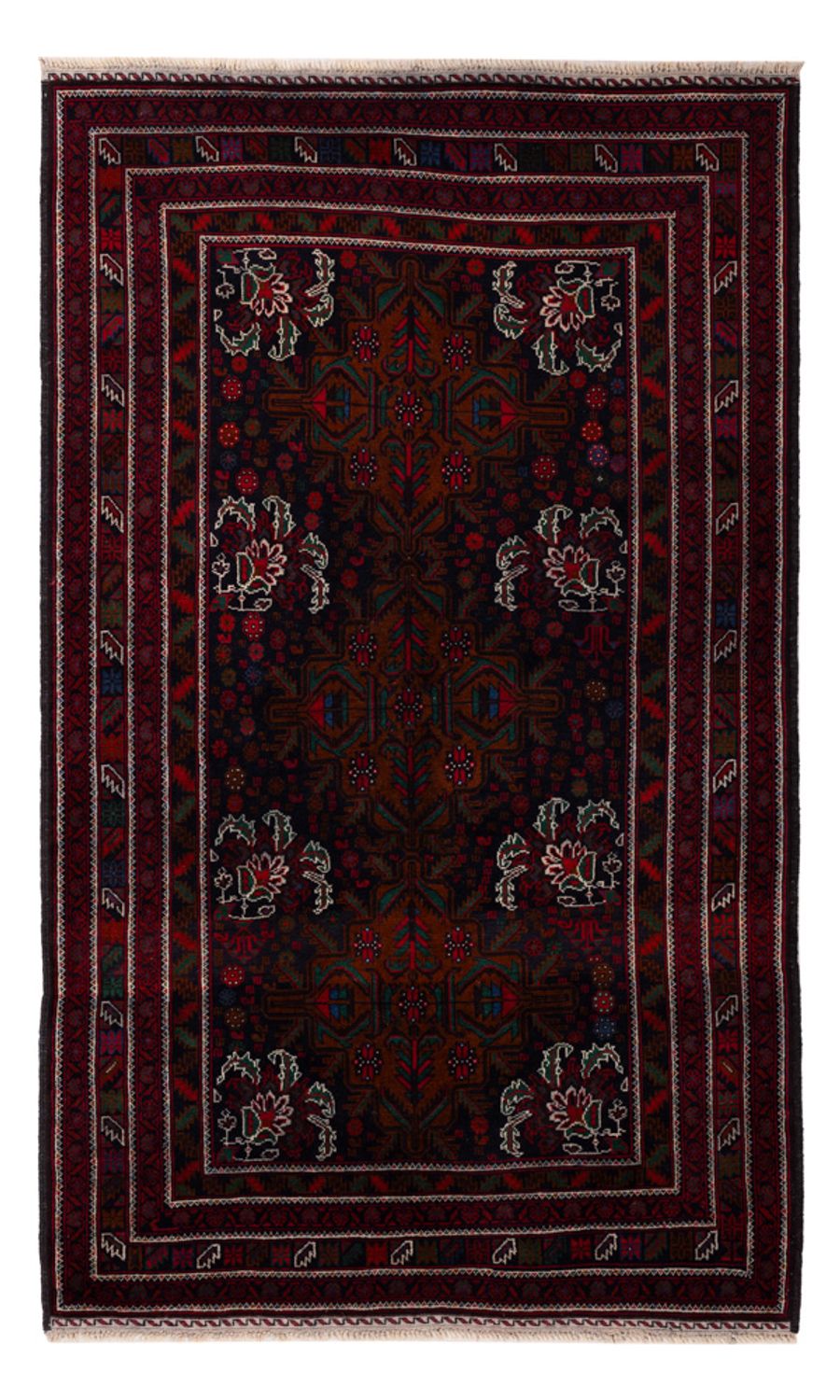 Baluch tapijt - 202 x 119 cm - donkerrood