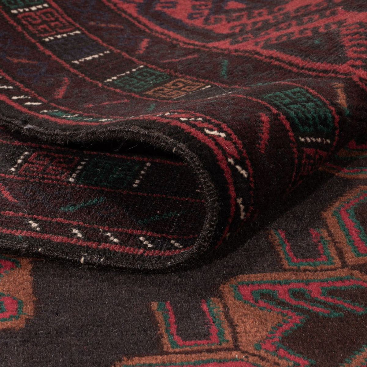 Loper Baluch tapijt - 227 x 129 cm - donkerrood