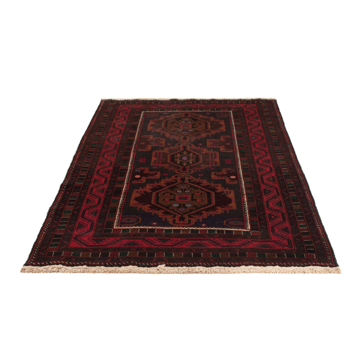 Loper Baluch tapijt - 227 x 129 cm - donkerrood