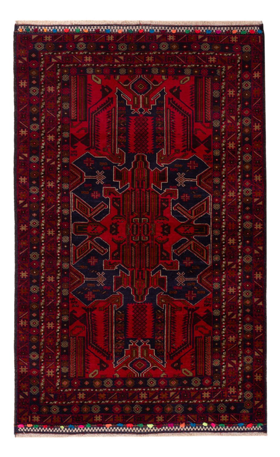 Baluch tapijt - 184 x 116 cm - donkerrood