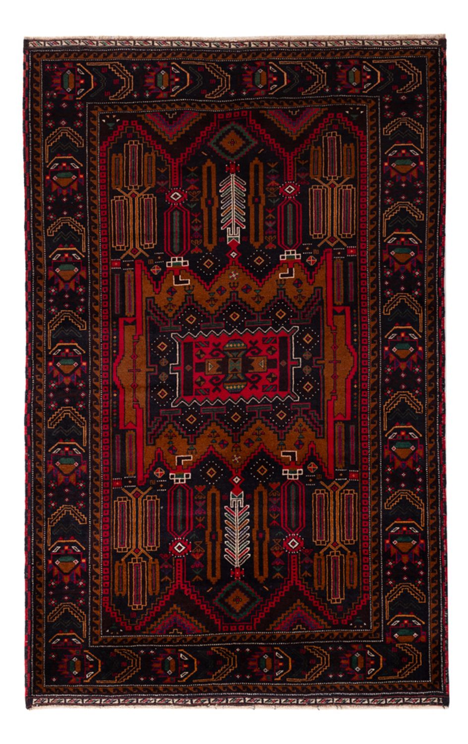 Baluch tapijt - 195 x 117 cm - donkerrood