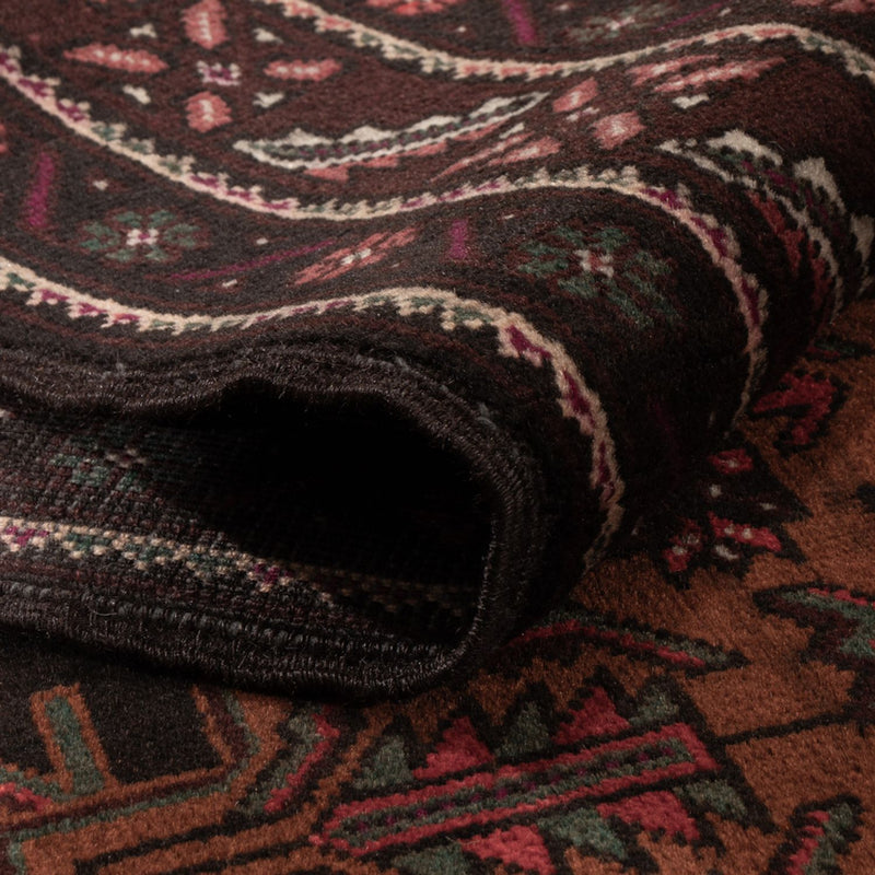 Loper Baluch tapijt - 201 x 114 cm - donkerrood