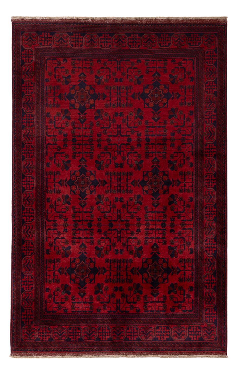 Afghaans tapijt - Kunduz - 200 x 125 cm - rood