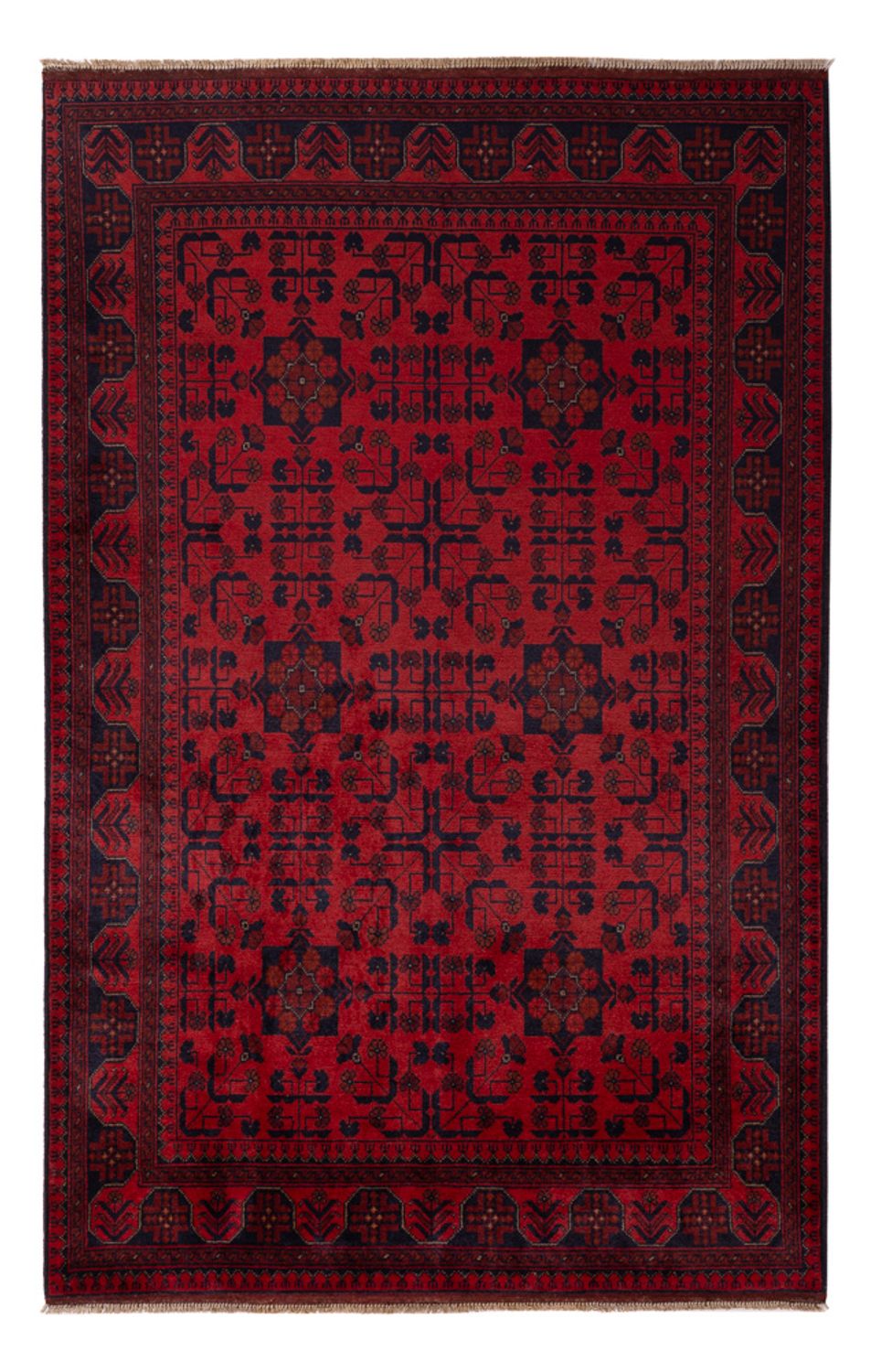 Afghaans tapijt - Kunduz - 203 x 128 cm - rood