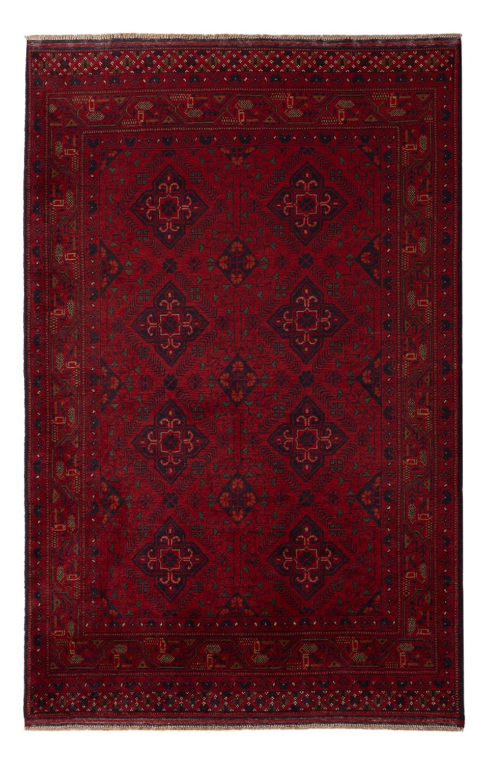 Afghaans tapijt - Kunduz - 194 x 121 cm - rood