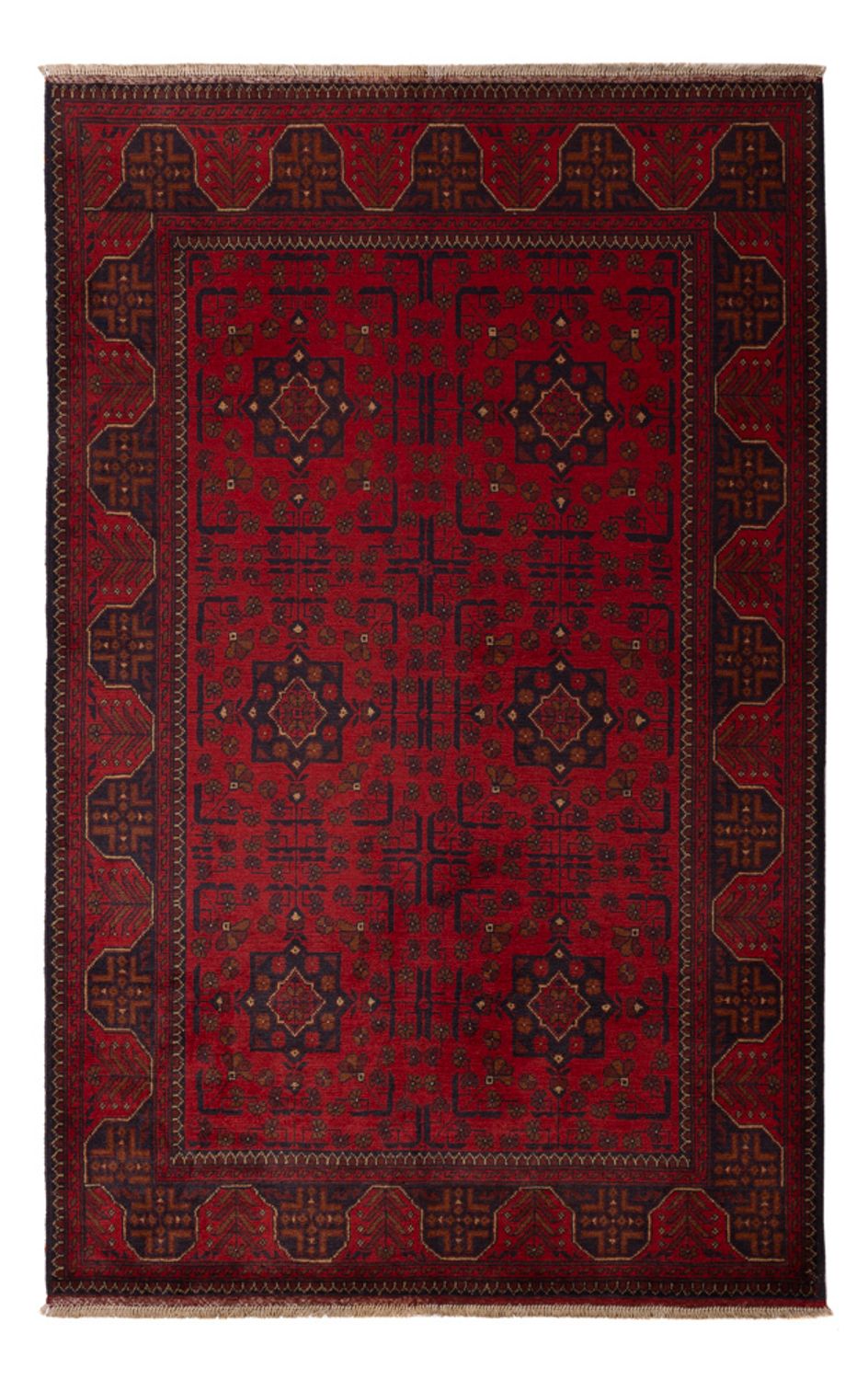 Afghaans tapijt - Kunduz - 201 x 126 cm - rood