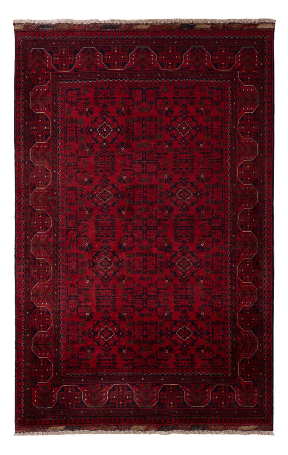 Afghaans tapijt - Kunduz - 198 x 123 cm - rood