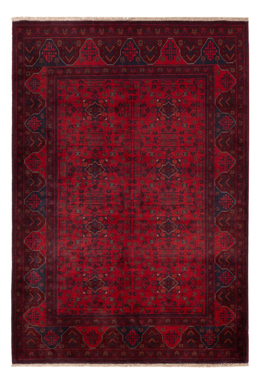 Afghaans tapijt - Kunduz - 194 x 125 cm - rood
