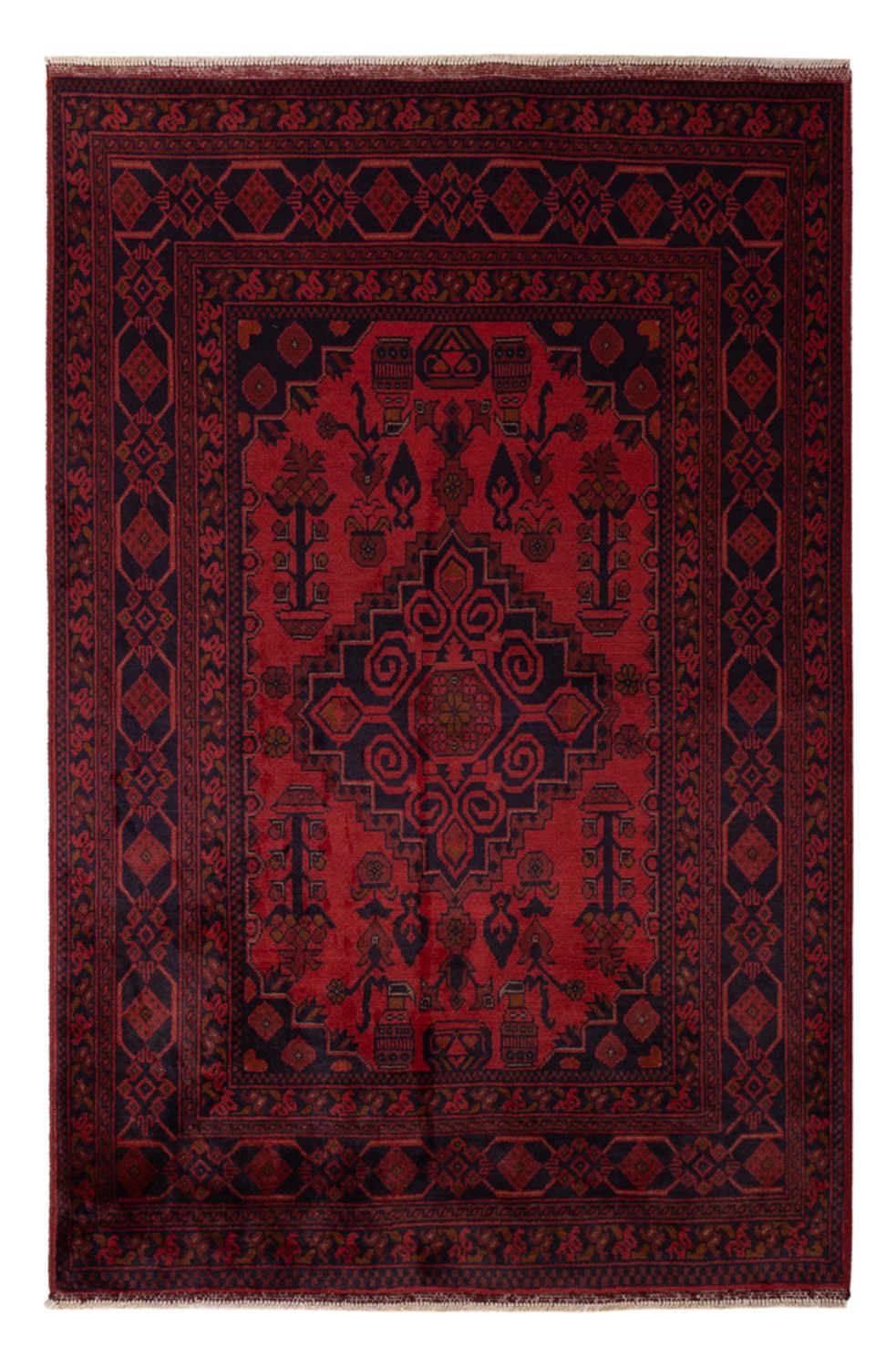 Afghaans tapijt - Kunduz - 192 x 122 cm - rood