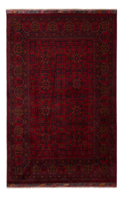 Afghaans tapijt - Kunduz - 197 x 127 cm - donkerrood