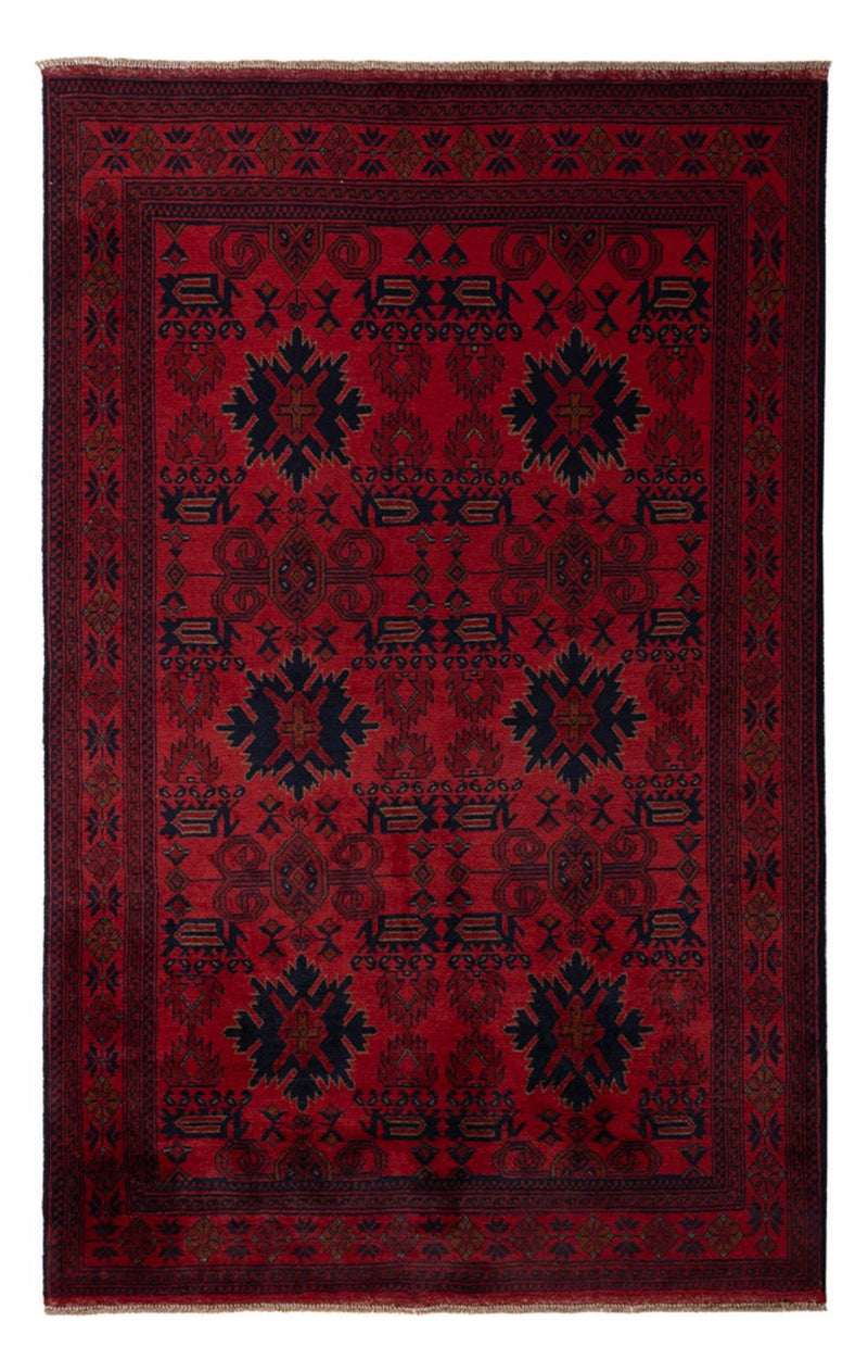 Afghaans tapijt - Kunduz - 199 x 123 cm - donkerrood