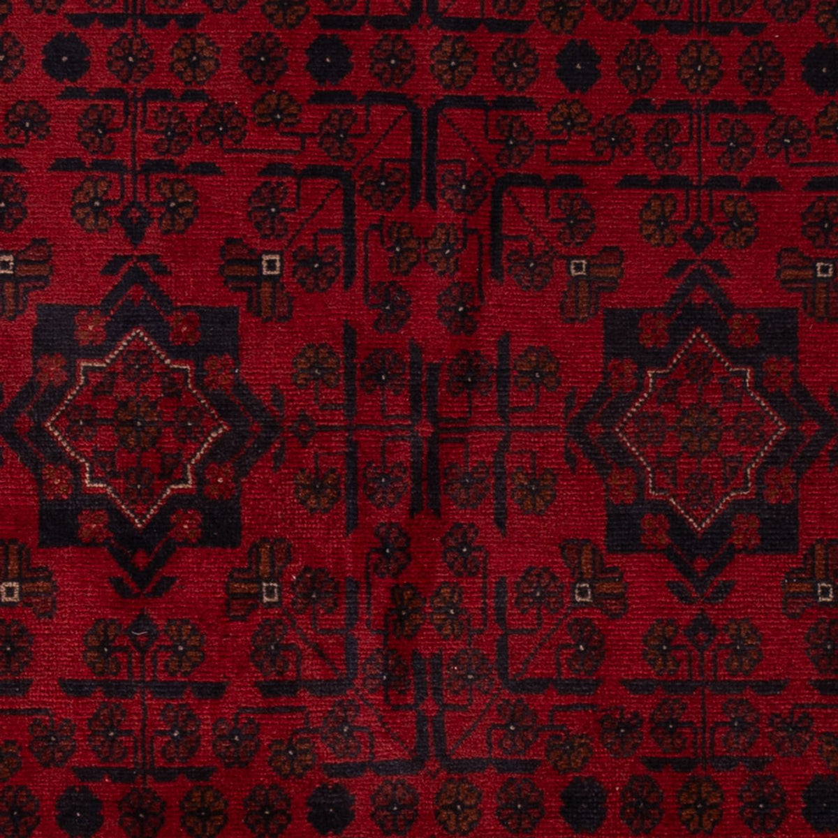 Afghaans tapijt - Kunduz - 199 x 124 cm - donkerrood