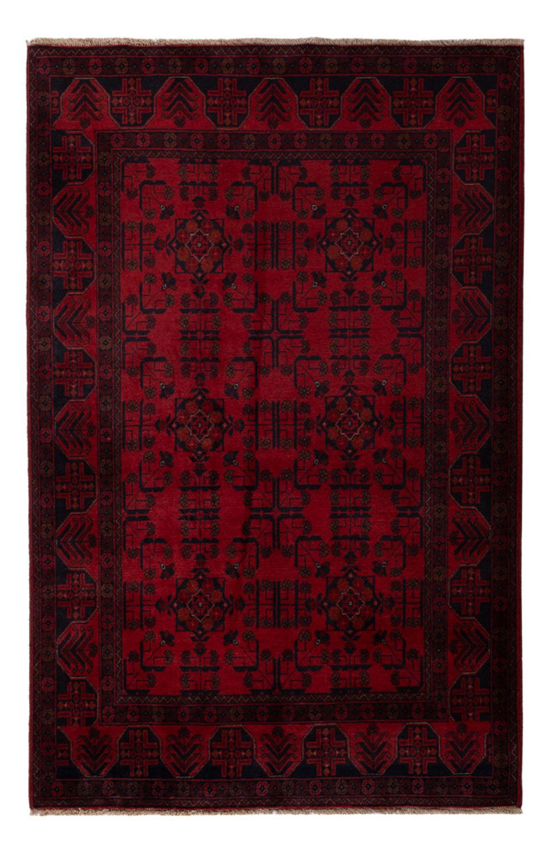 Afghaans tapijt - Kunduz - 201 x 129 cm - donkerrood
