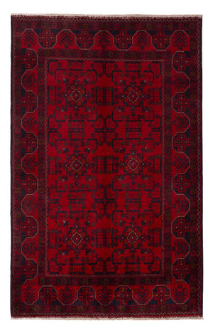 Afghaans tapijt - Kunduz - 201 x 126 cm - donkerrood