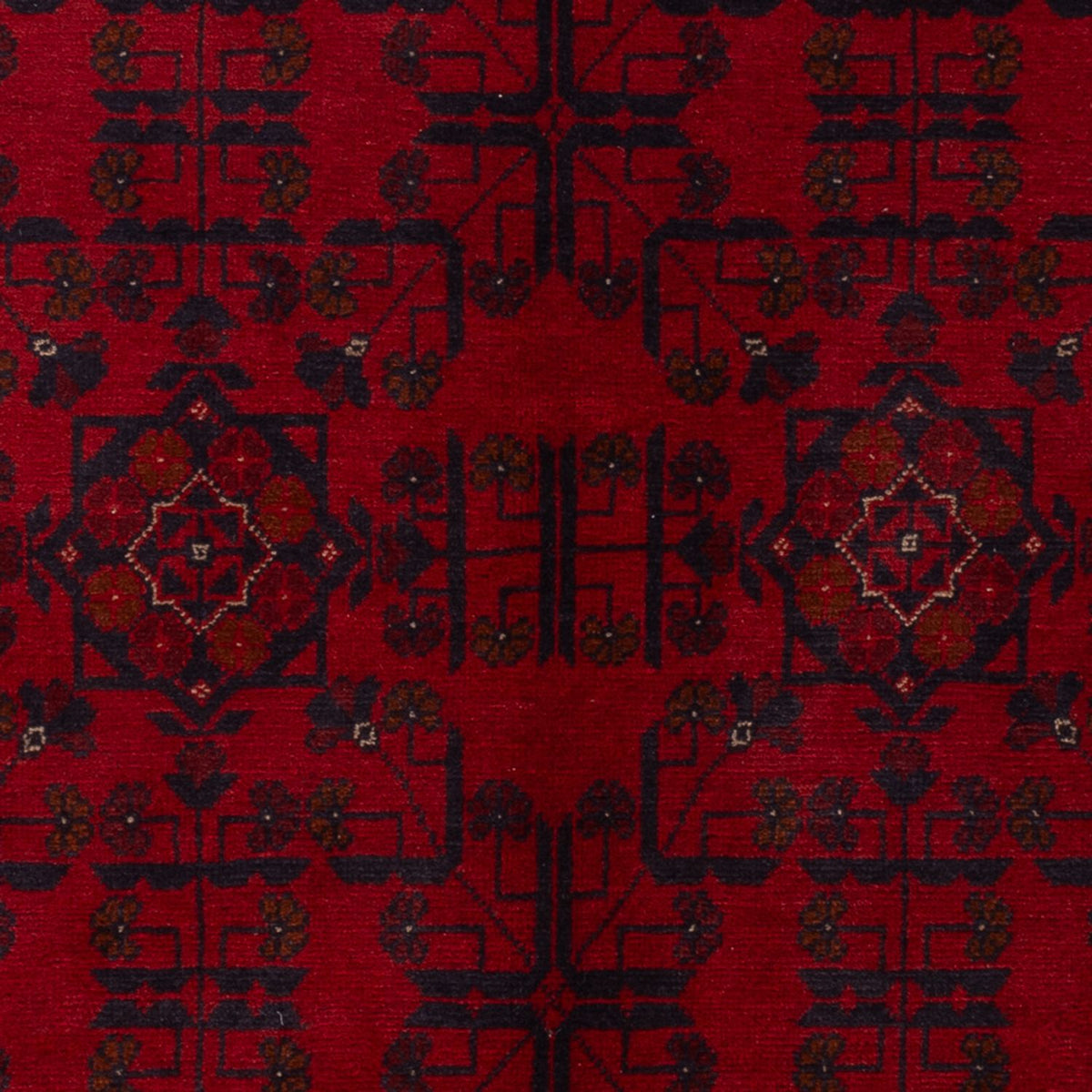 Afghaans tapijt - Kunduz - 201 x 126 cm - donkerrood