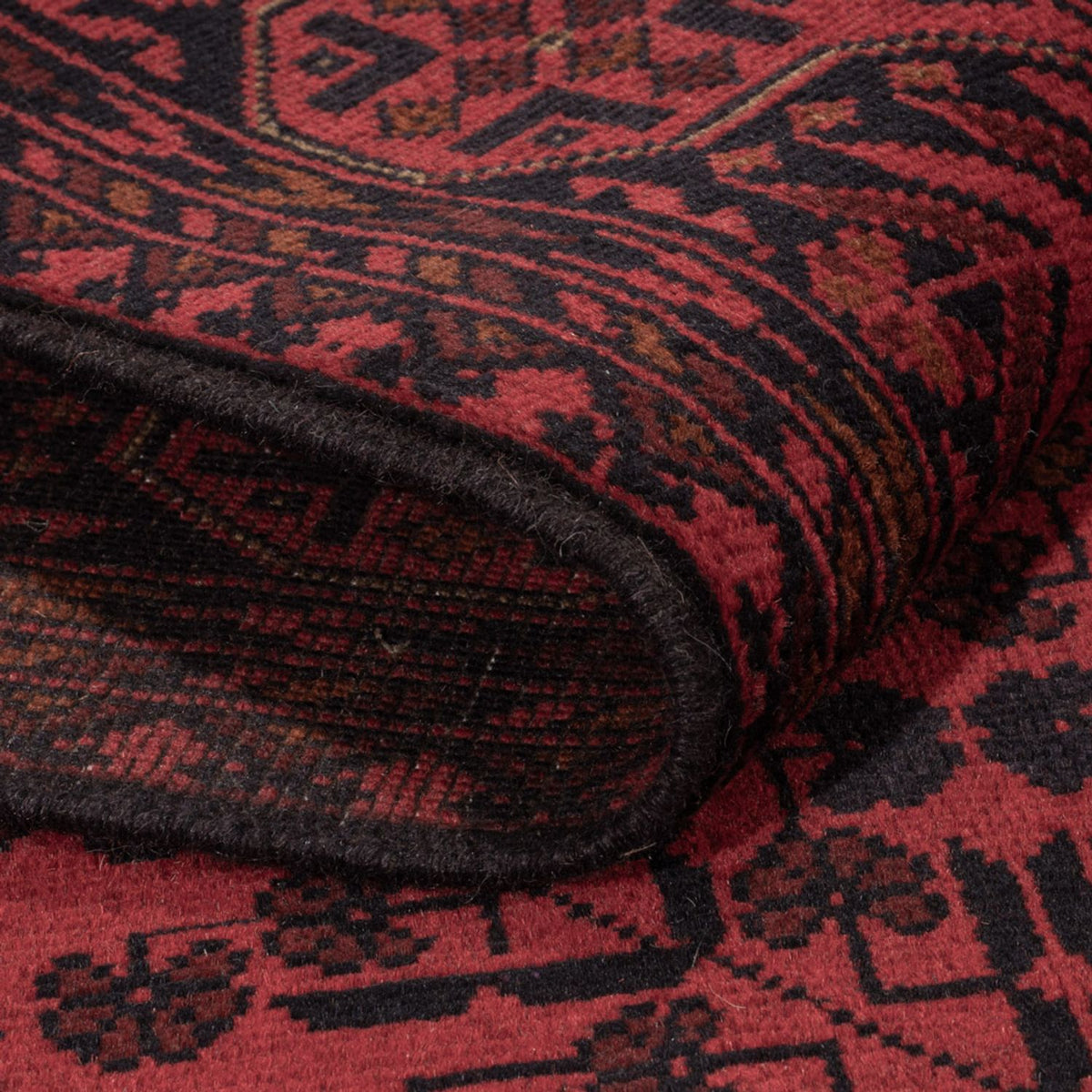 Afghaans tapijt - Kunduz - 200 x 127 cm - donkerrood