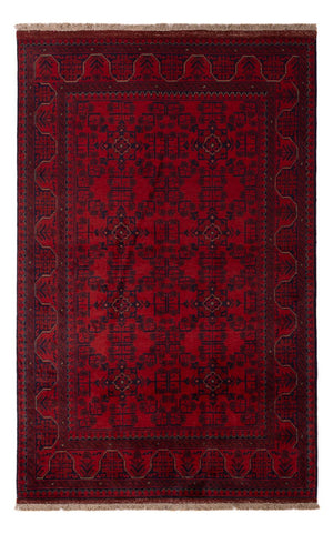 Afghaans tapijt - Kunduz - 193 x 124 cm - donkerrood