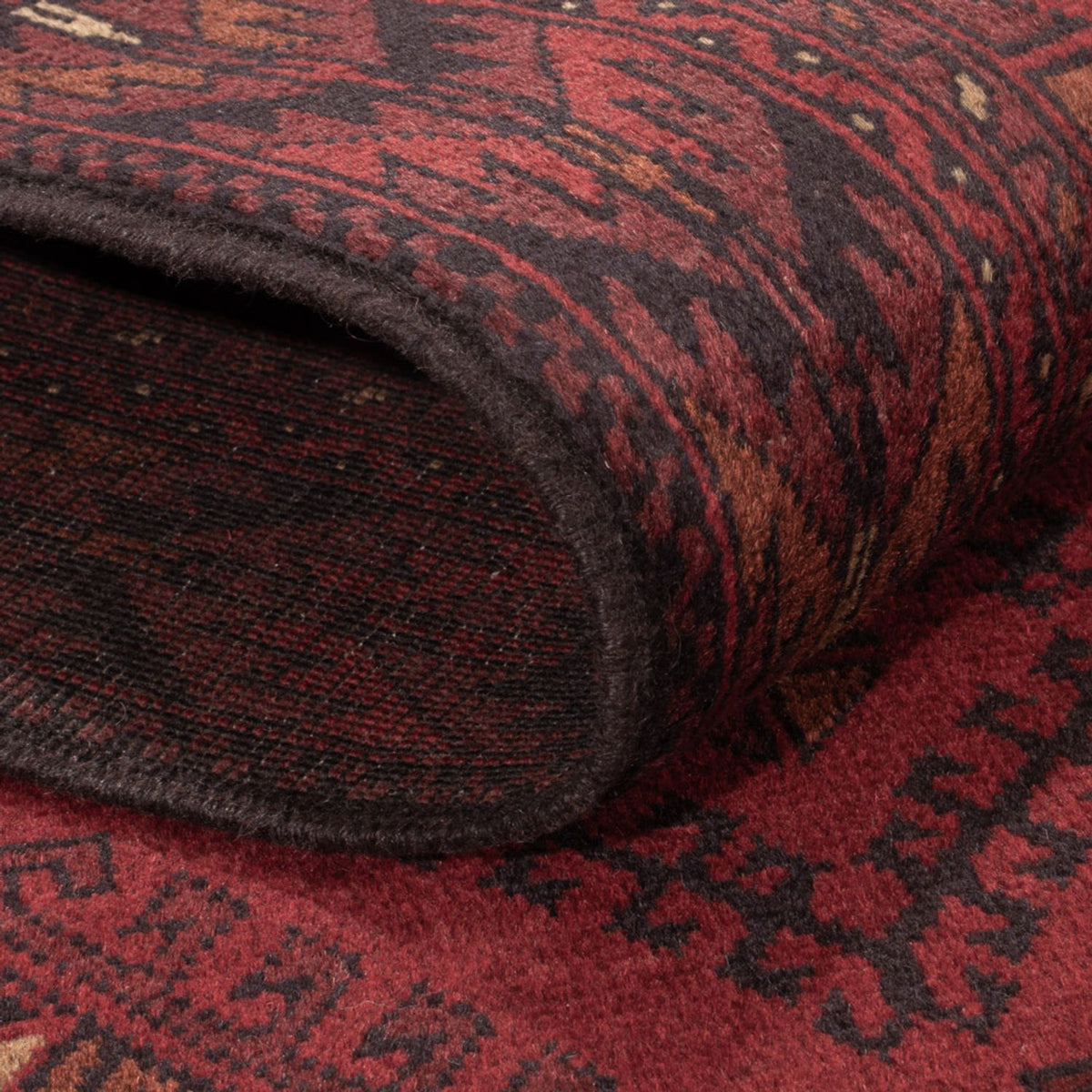 Afghaans tapijt - Kunduz - 195 x 125 cm - donkerrood