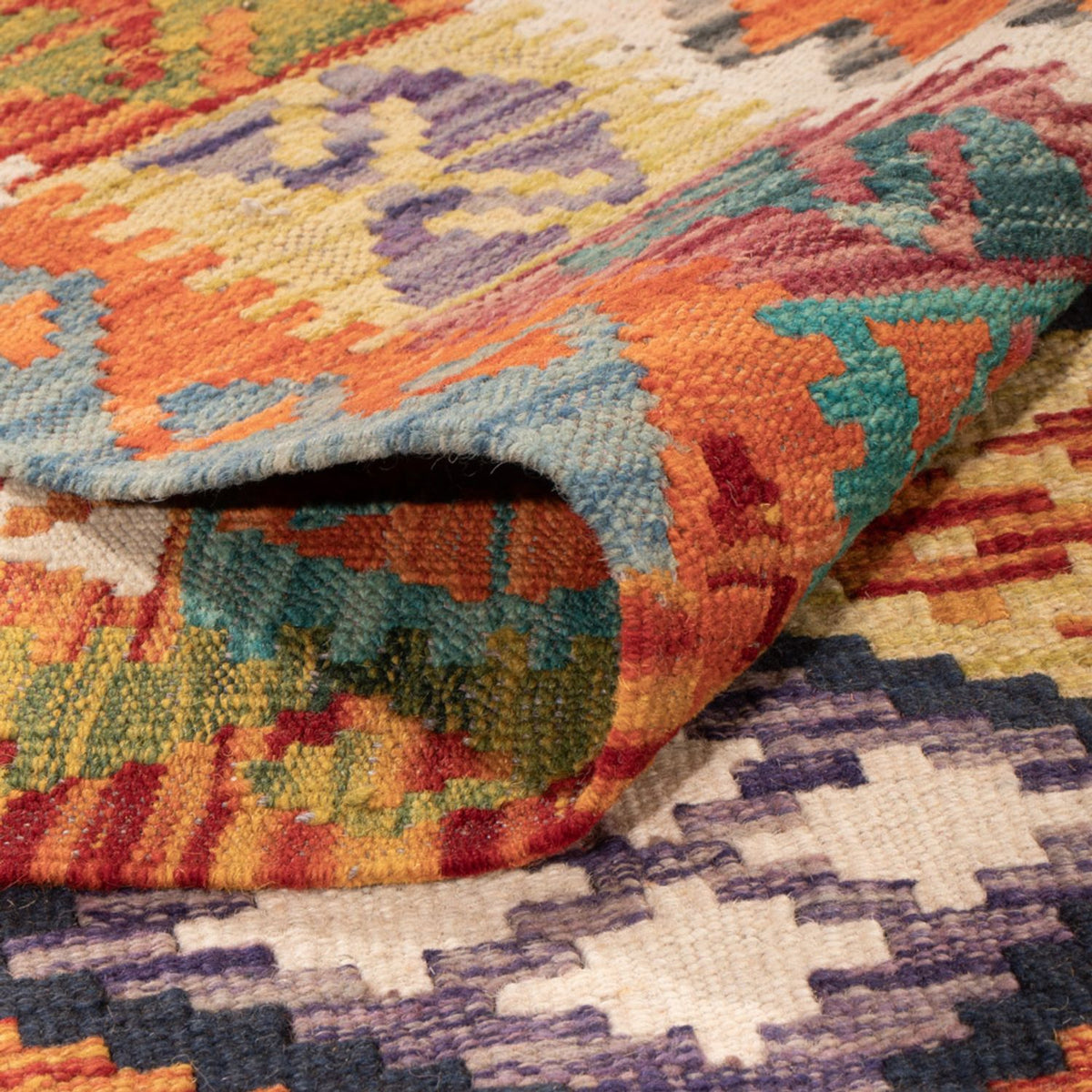 Kelim tapijt - Splash - 290 x 199 cm - veelkleurig