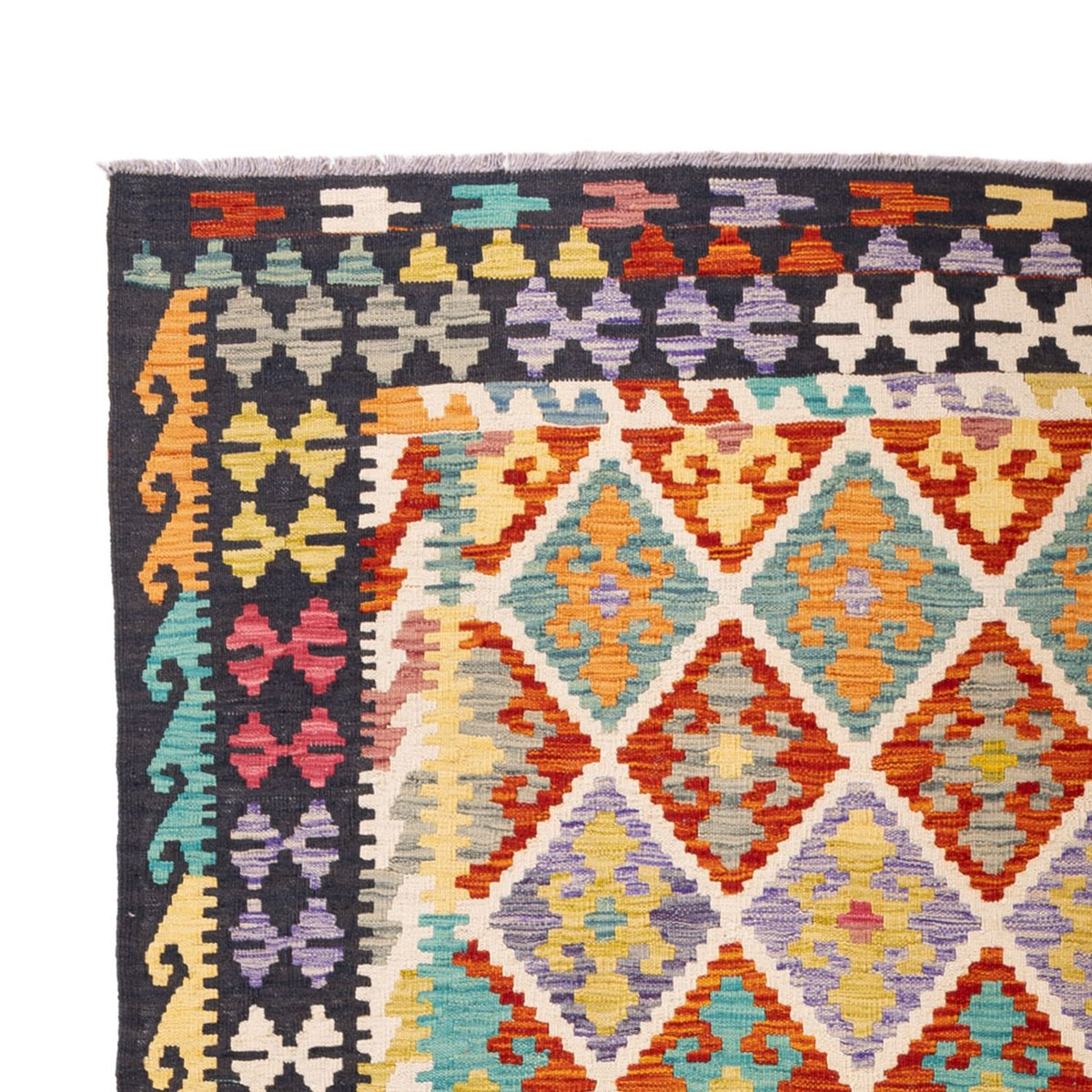 Kelim tapijt - Splash - 295 x 204 cm - veelkleurig