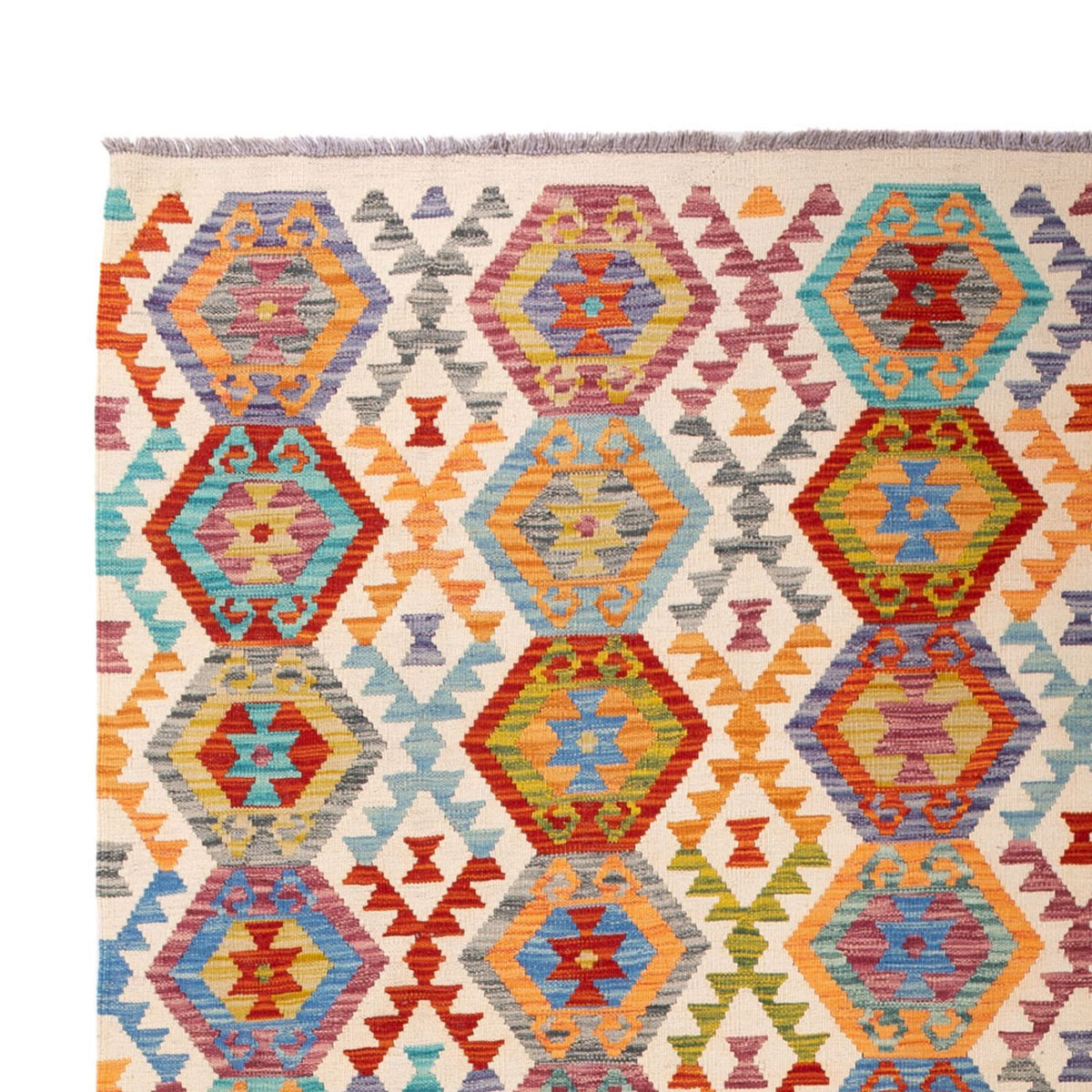 Kelim tapijt - Splash - 294 x 210 cm - veelkleurig