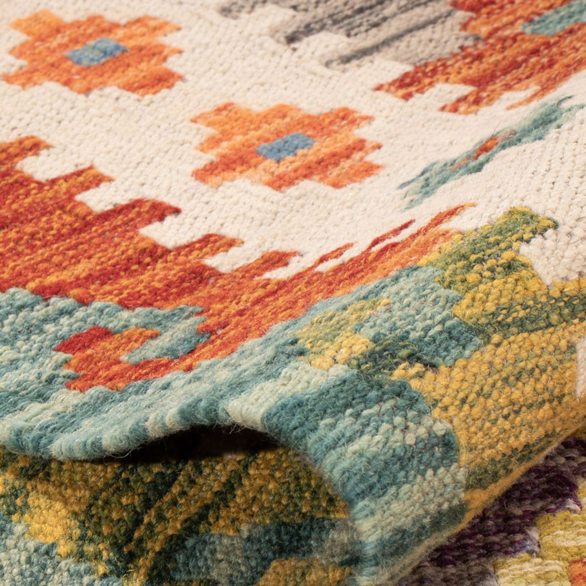 Kelim tapijt - Splash - 298 x 206 cm - veelkleurig