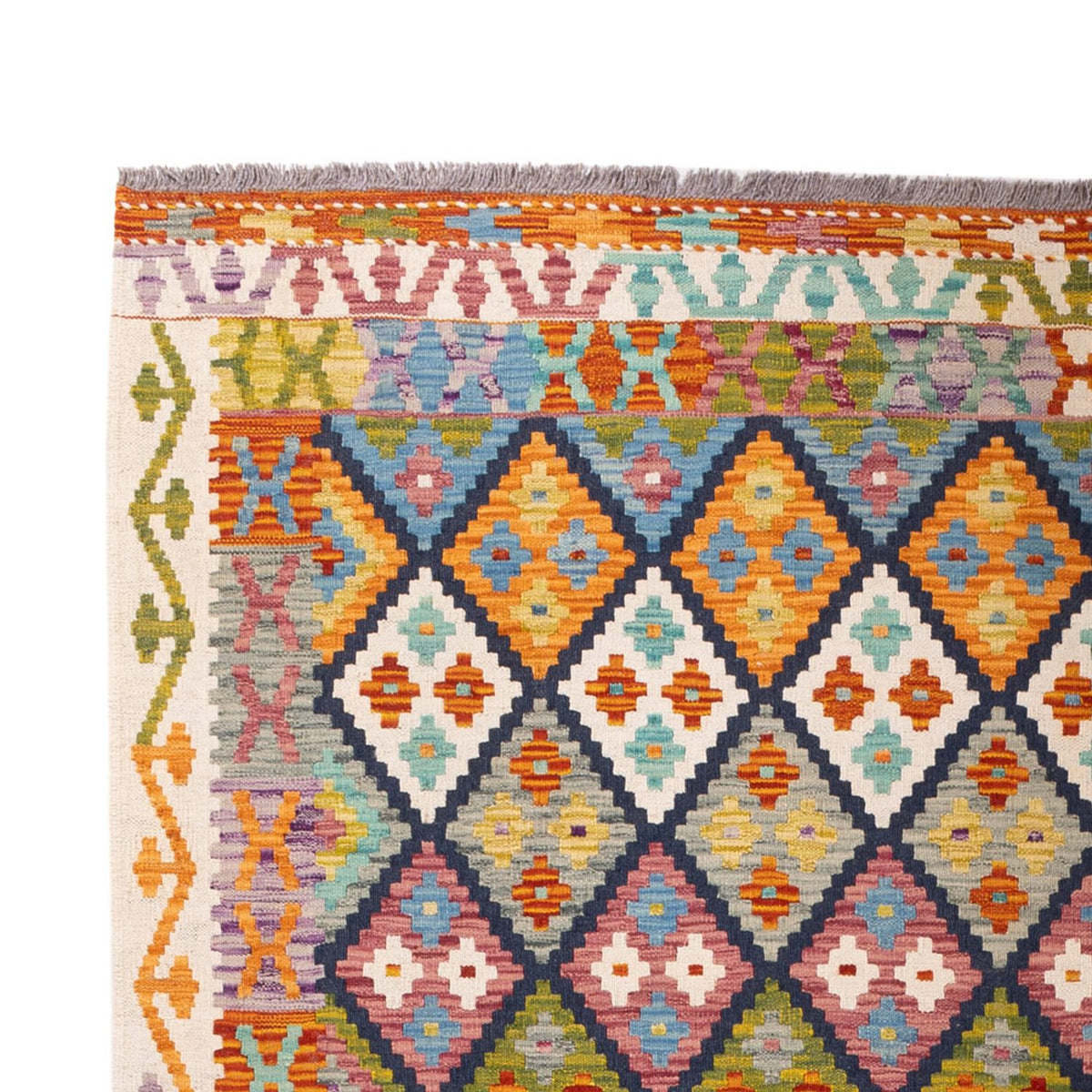 Kelim tapijt - Splash - 304 x 207 cm - veelkleurig