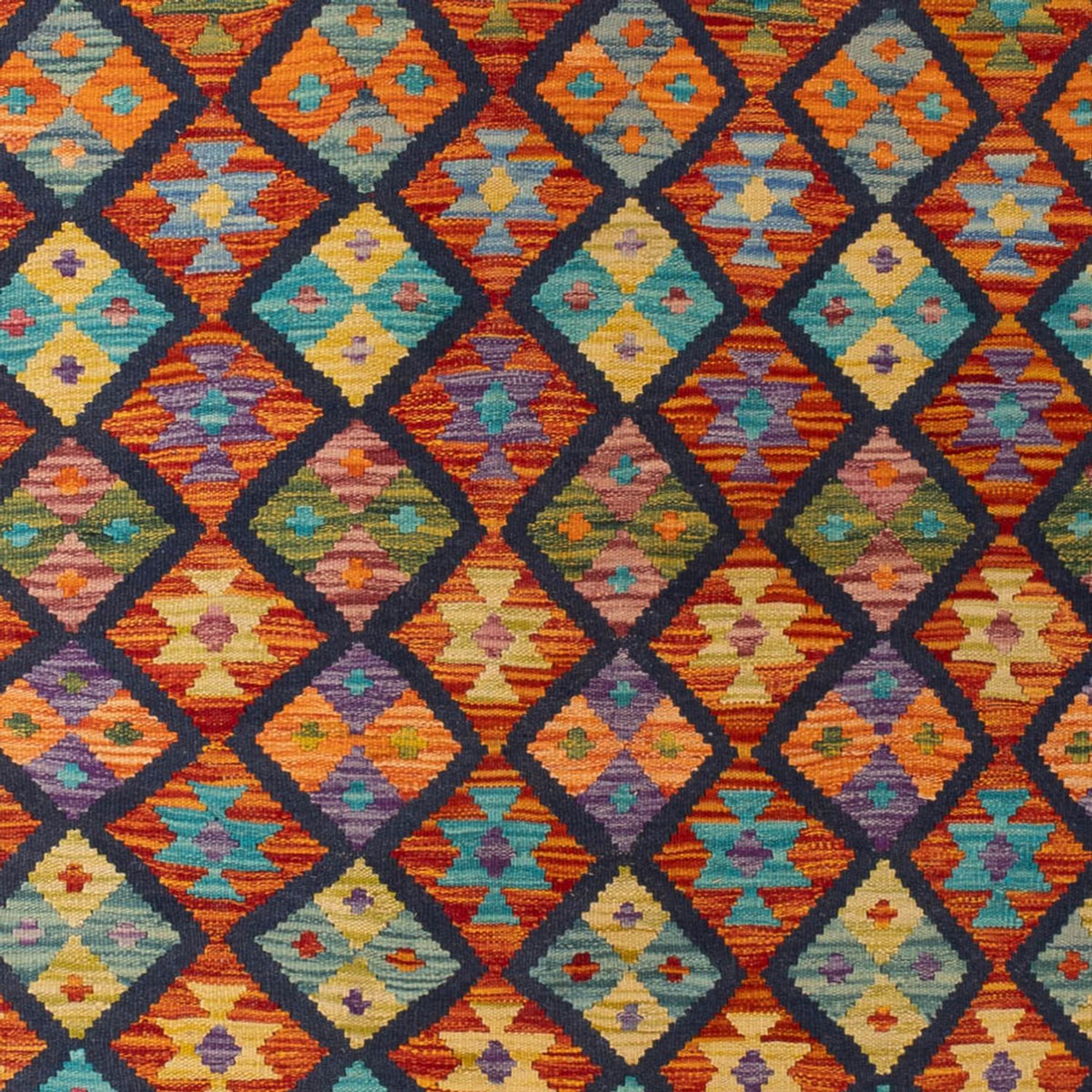 Kelim tapijt - Splash - 295 x 207 cm - veelkleurig