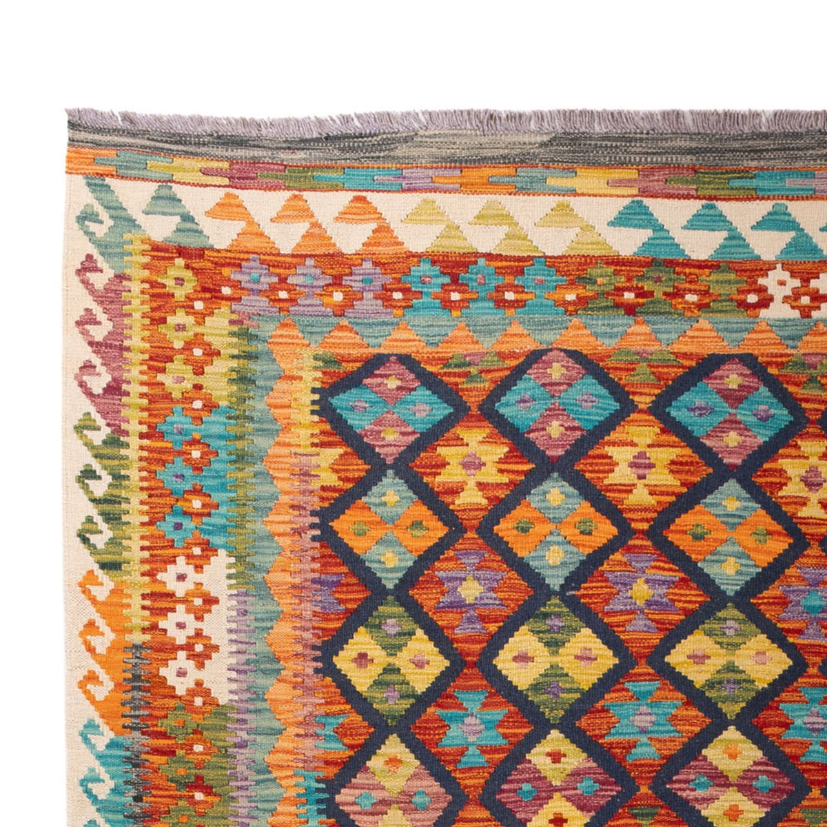 Kelim tapijt - Splash - 295 x 207 cm - veelkleurig