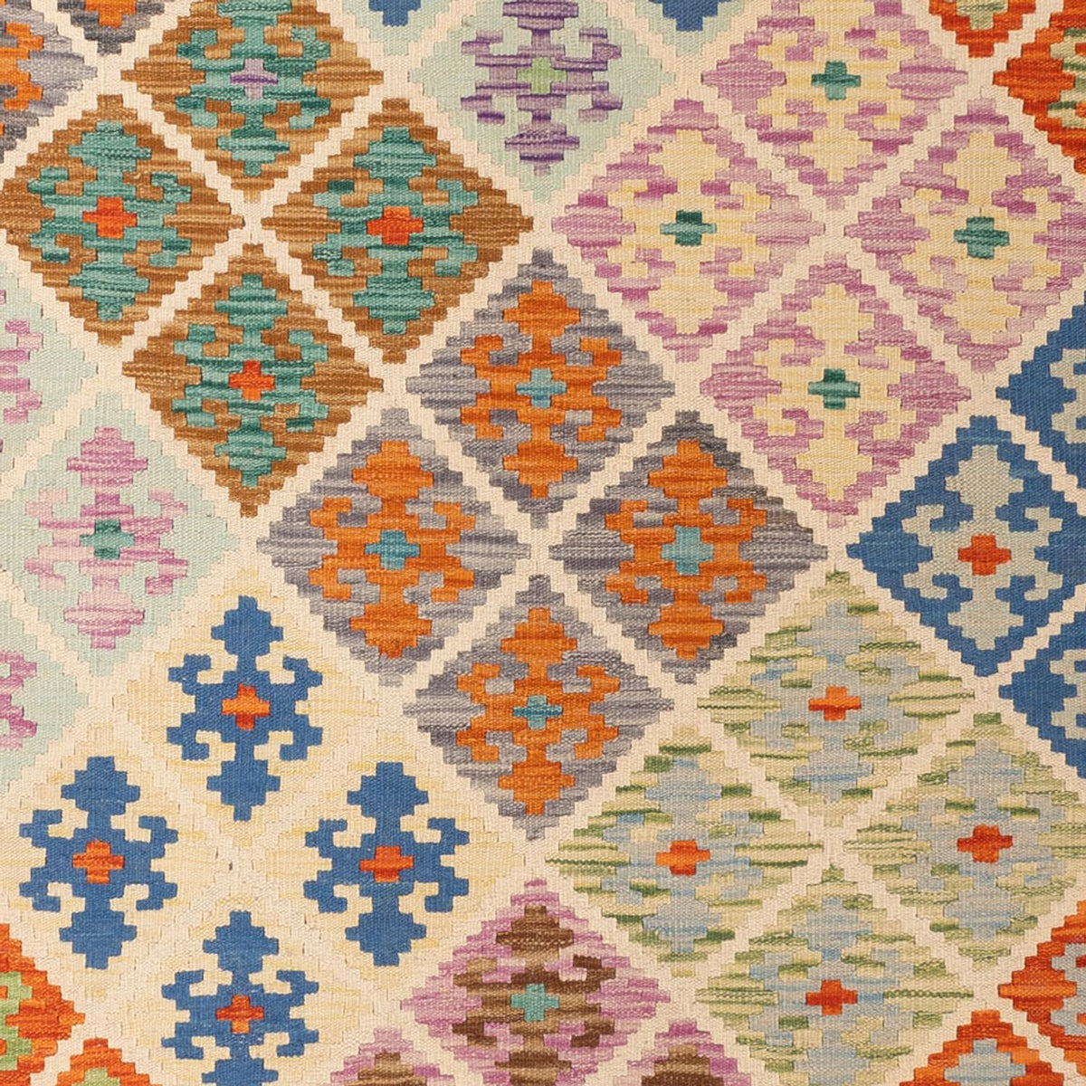 Kelim tapijt - Splash - 303 x 210 cm - veelkleurig