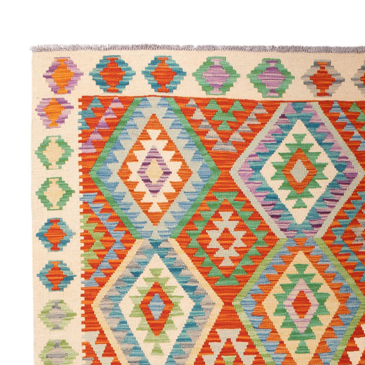 Kelim tapijt - Splash - 295 x 207 cm - veelkleurig